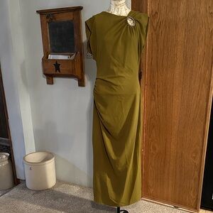 Zara Olive Midi Dress